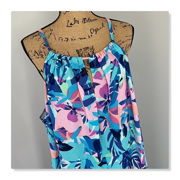 Swimsuits for All Floral Cover-Up Maxi Dress Sz 22/24 NWOT - Picture 3 of 12